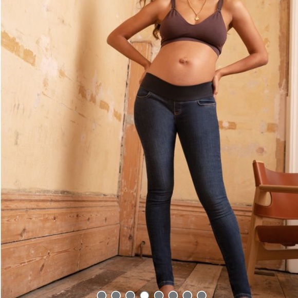 Organic Cotton Under Bump Maternity Jeans - Picture 1 of 7